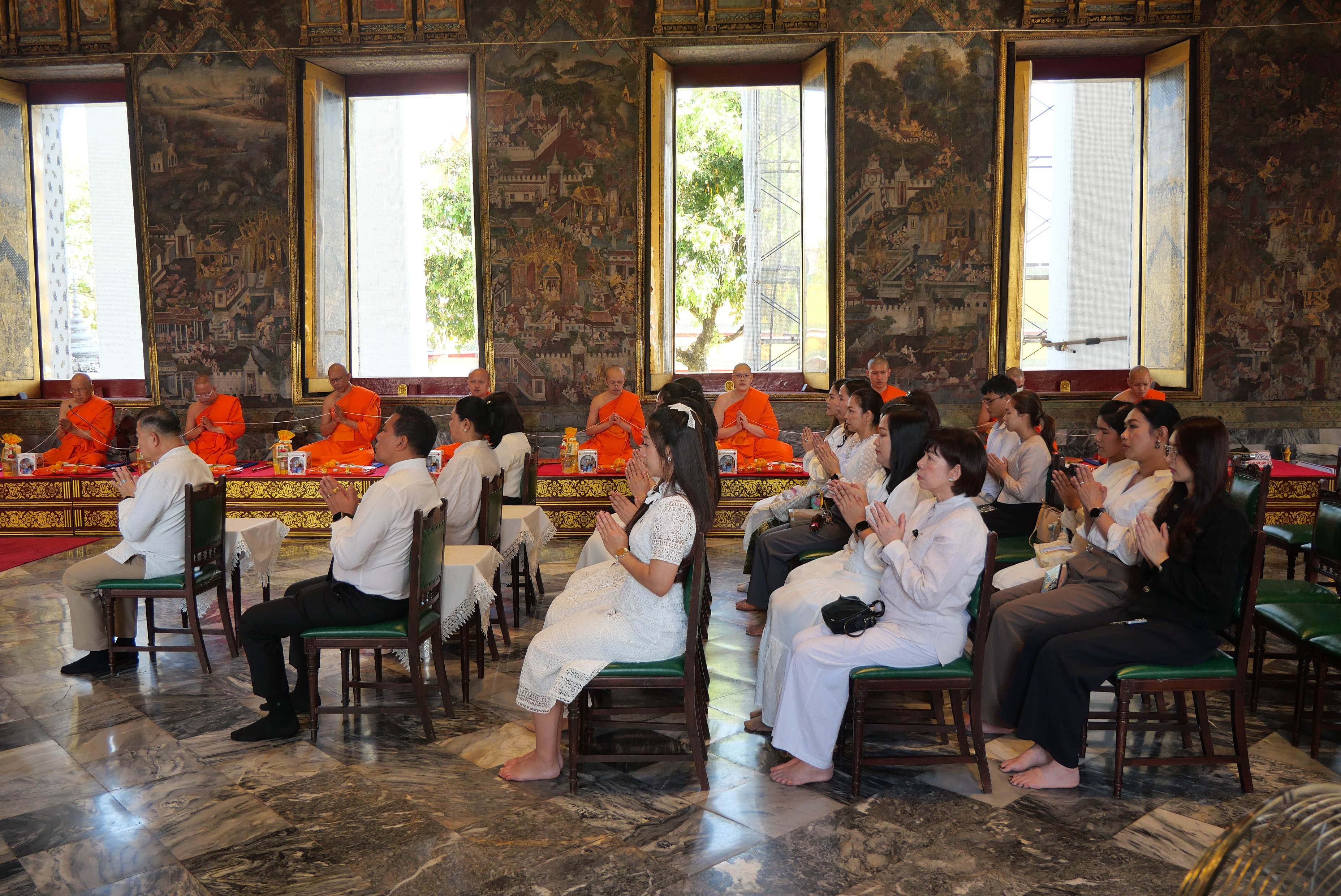 title - ปลัดกระทรวงเกษตรและสหกรณ์ พร้อมด้วยคณะผู้จัดเตรียมงานพระราชพิธีพืชมงคลจรดพระนังคัลแรกนาขวัญ ประจำปี ๒๕๖๙ ทำบุญถวายผ้าไตรและเครื่องไทยธรรม